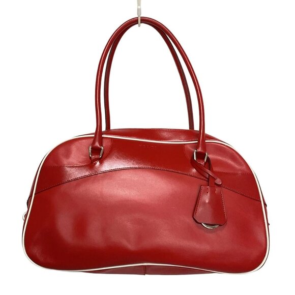 Prada Handbags - PRADA - pair of composite boards Tarko (Red) White Handbag 227-052625